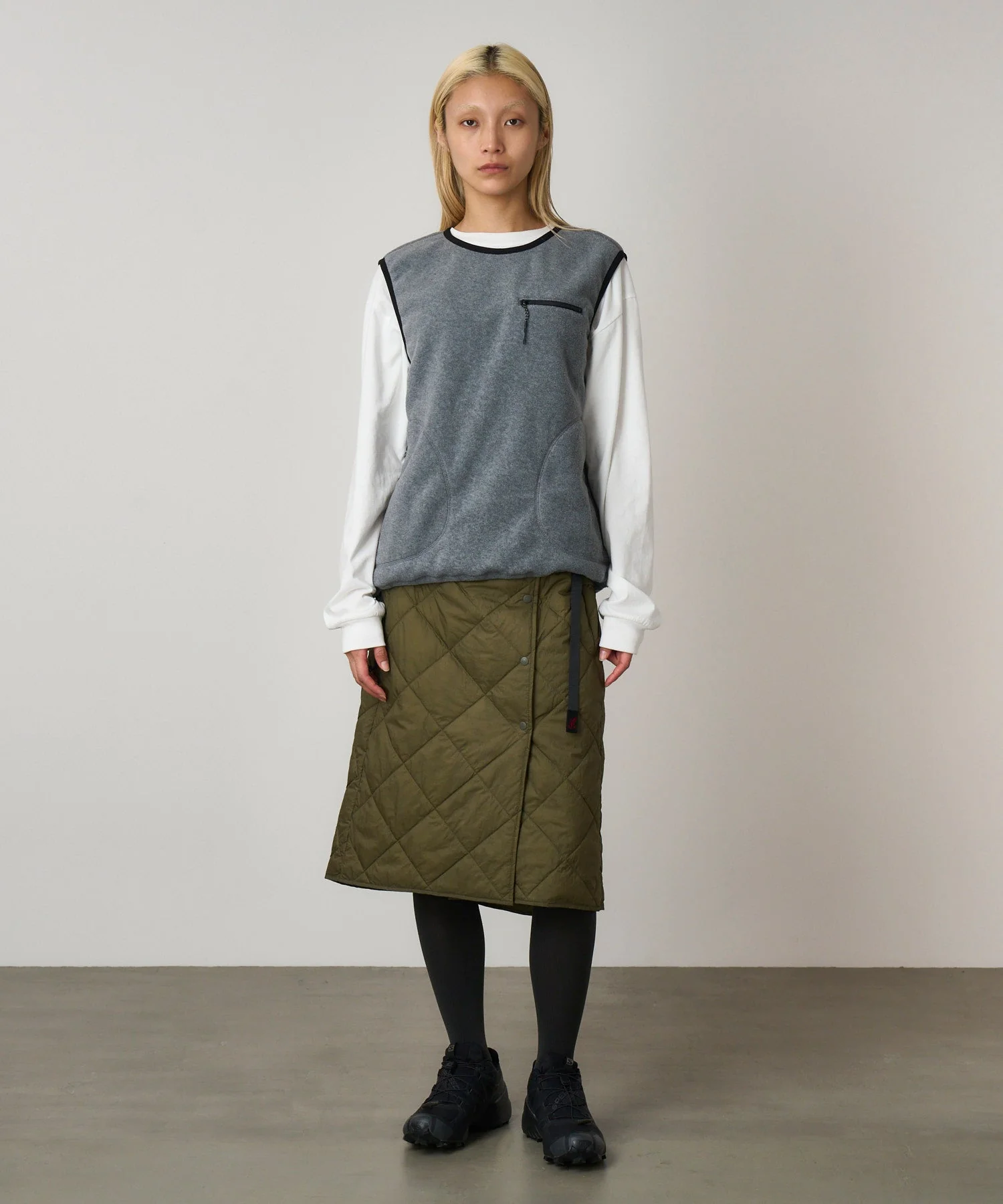 Gramicci Thermal Insulation Quilted Skirt (Deep Laurel) - Image 3