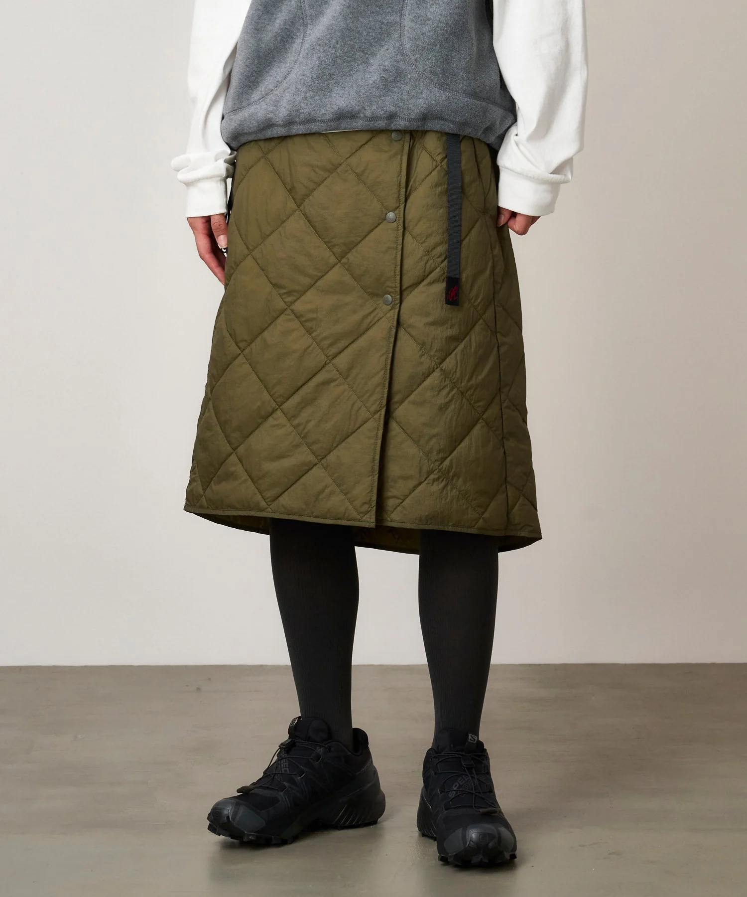 Gramicci Thermal Insulation Quilted Skirt (Deep Laurel) - Image 6