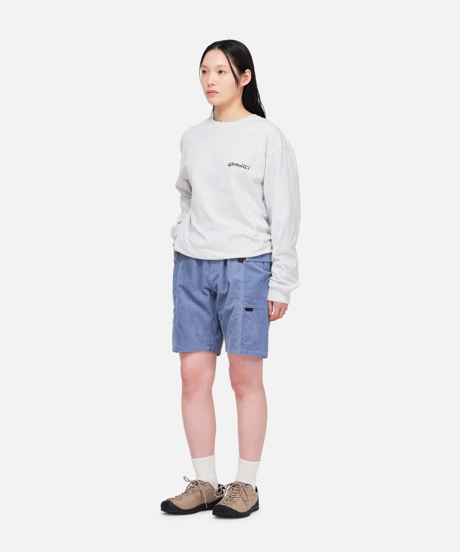 Gramicci Women's Corduroy Utility Shorts (Smoky Blue) - Image 4