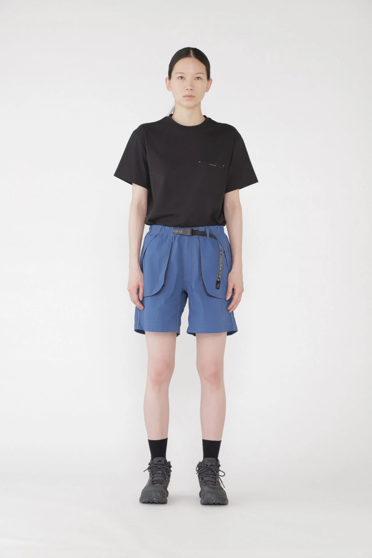 Gramicci x and wander Brushed Nylon Shorts (Blue) - Image 5