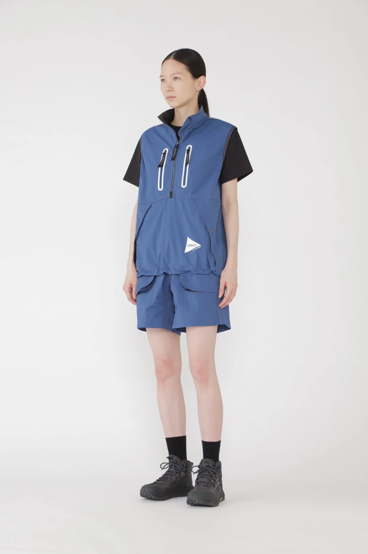 Gramicci x and wander Brushed Nylon Vest (Blue) - Image 3
