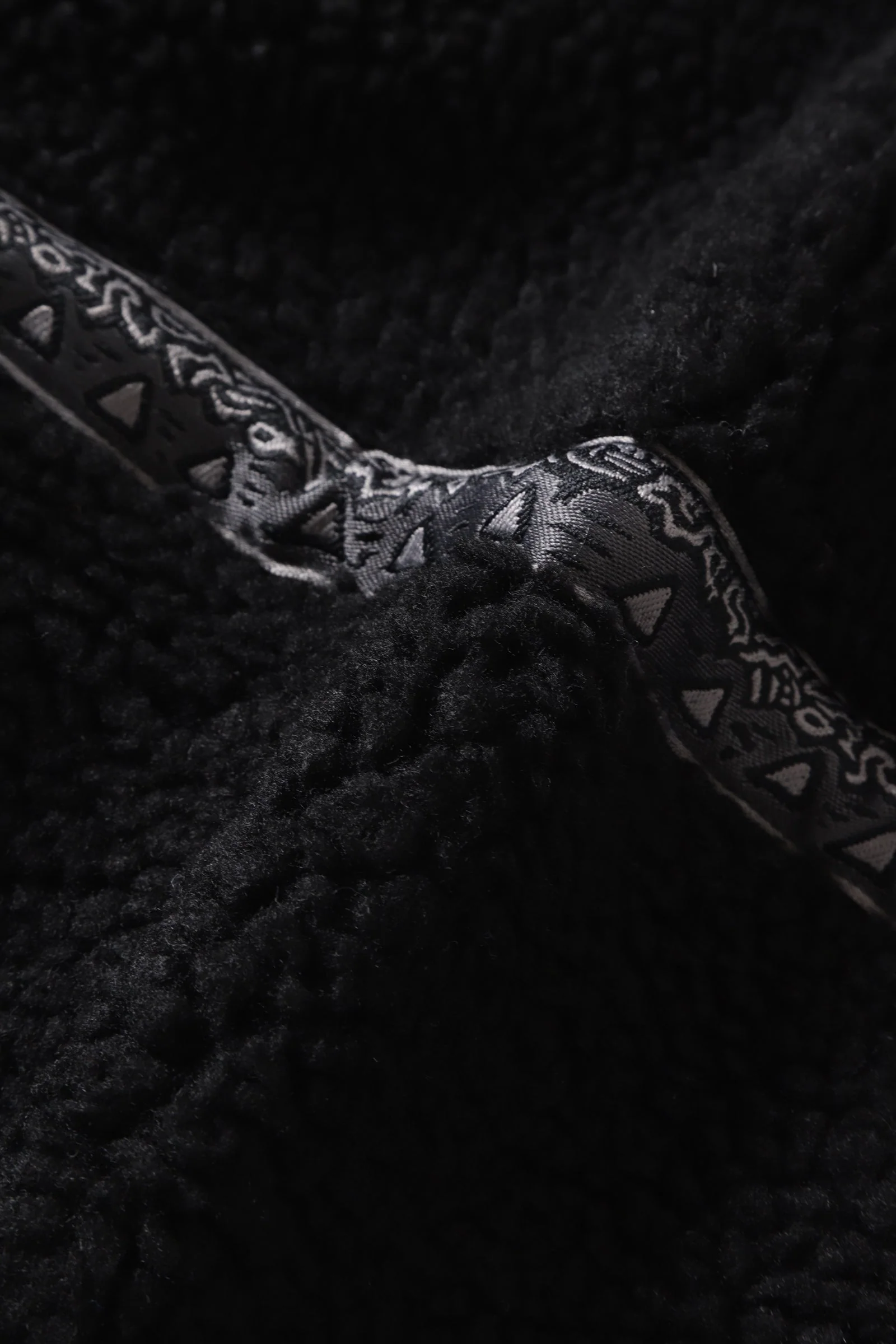 Gramicci x and wander JQ Tape Fleece Jacket (Black) - Image 4